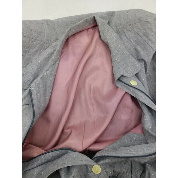 VTG George Georgiou Blazer Jacket Womens 12 Grey 80s Shoulder Pads - Picture 7 of 7